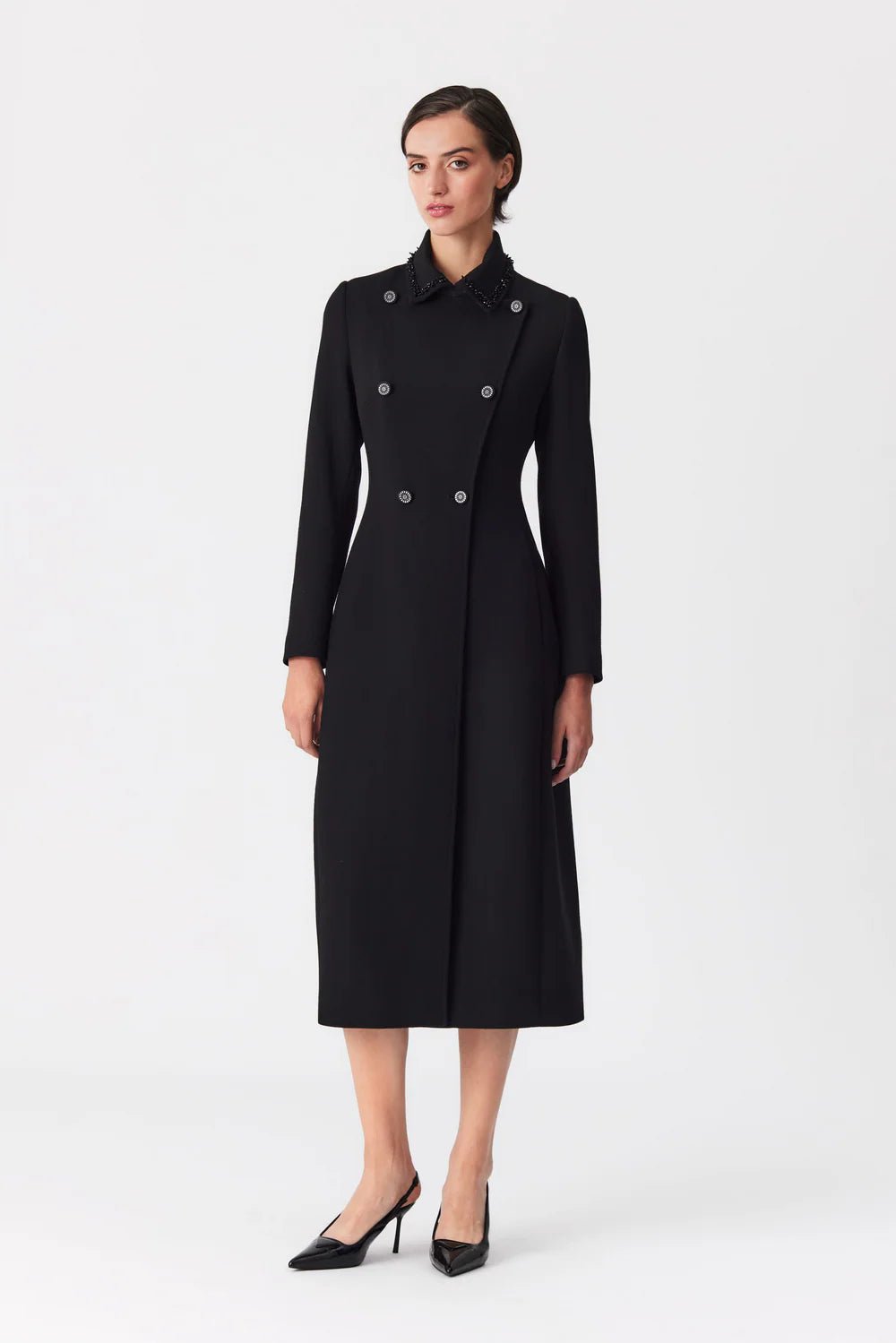 Lola Wool Crepe Coat in Pink - My Store 2