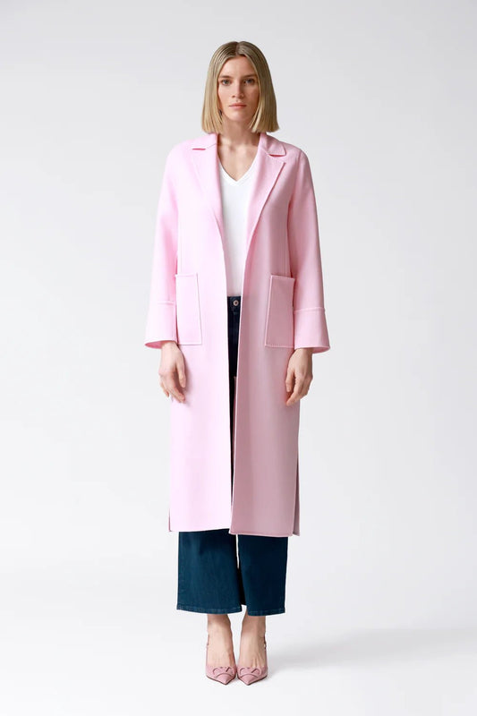 Lola Wool Crepe Coat in Pink - My Store 2