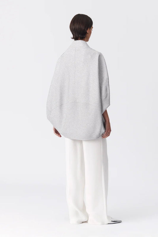 Luna Silver Metallic Tweed Cape - My Store 2